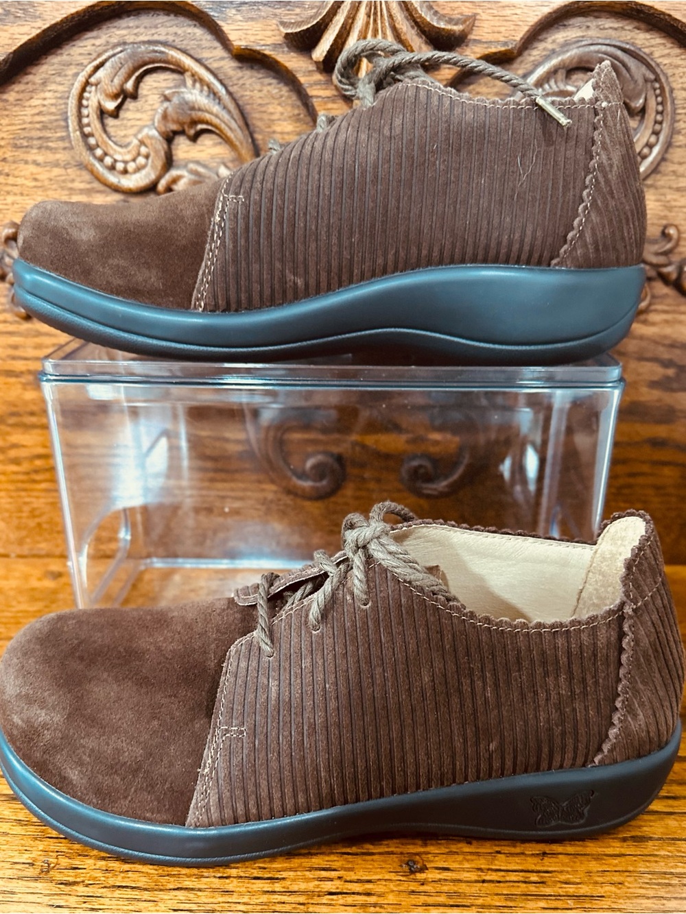 Alegria Pyper Women's Professional Shoes Capt. Corduroy Brown 38/8.5 med - Picture 2 of 11